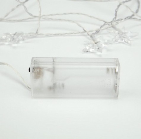 Гирлянда светодиодная Neon-Night Звездочки 1,5 м прозрачный ПВХ, 10 LED теплый белый [303-091]