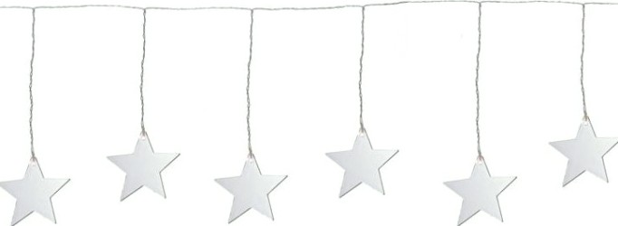 Гирлянда светодиодная Neon-Night Звезды 1,5х0,6 м прозрачный ПВХ, 10 LED теплый белый [303-030]