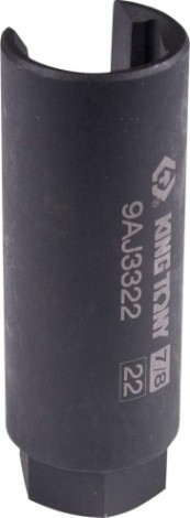 Головка для кислородных датчиков KING TONY 9AJ3322 3/8", 22 мм, разрезная, глубокая
