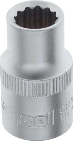 Головка двенадцатигранная с посадкой 1/2" AV Steel AV-521011 11 мм Головка двенадцатигранная с посадкой 1/2" AV Steel AV-521011 11 мм