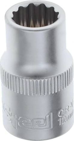 Головка двенадцатигранная с посадкой 1/2" AV Steel AV-521012 12 мм Головка двенадцатигранная с посадкой 1/2" AV Steel AV-521012 12 мм