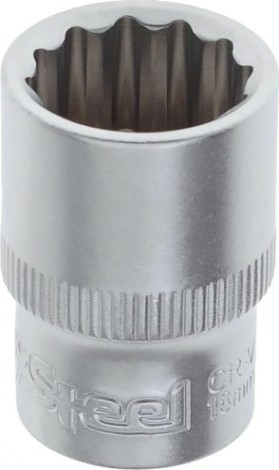 Головка двенадцатигранная с посадкой 1/2" AV Steel AV-521018 18 мм Головка двенадцатигранная с посадкой 1/2" AV Steel AV-521018 18 мм