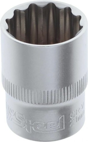 Головка двенадцатигранная с посадкой 1/2" AV Steel AV-521021 21 мм Головка двенадцатигранная с посадкой 1/2" AV Steel AV-521021 21 мм