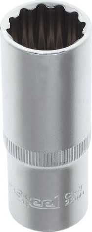 Головка двенадцатигранная с посадкой 1/2" AV Steel AV-521222 22 мм глубокая Головка двенадцатигранная с посадкой 1/2" AV Steel AV-521222 22 мм глубокая