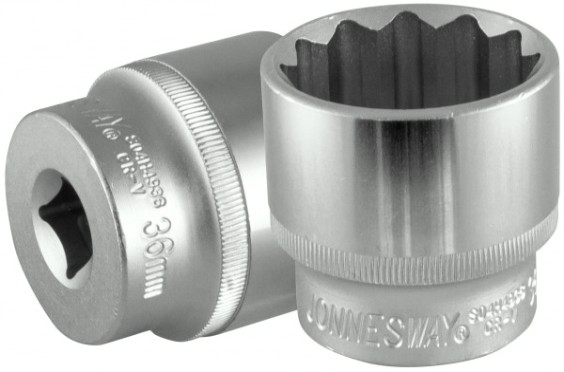 Головка двенадцатигранная с посадкой 1/2" JONNESWAY S04H4936 36 мм [046339]