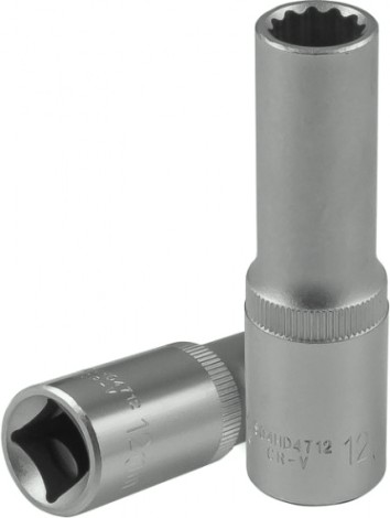 Головка двенадцатигранная с посадкой 1/2" JONNESWAY S04HD4712 глубокая 12 мм [049062]