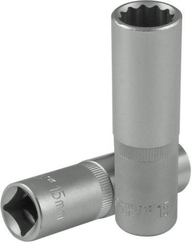 Головка двенадцатигранная с посадкой 1/2" JONNESWAY S04HD4715 глубокая 15 мм [049064]