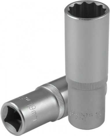 Головка двенадцатигранная с посадкой 1/2" JONNESWAY S04HD4719 глубокая 19 мм [049068]