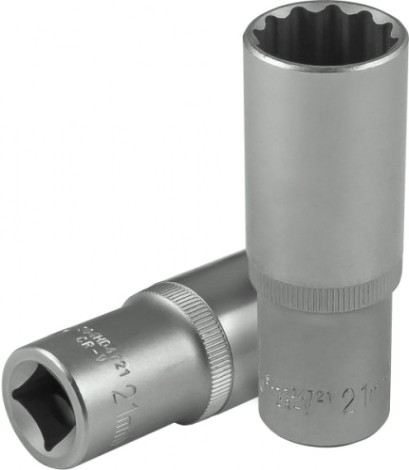 Головка двенадцатигранная с посадкой 1/2" JONNESWAY S04HD4721 глубокая 21 мм [049070]