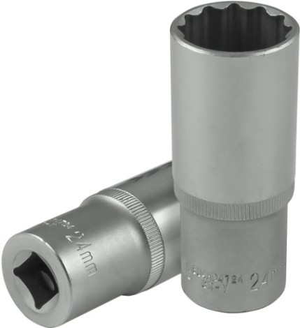 Головка двенадцатигранная с посадкой 1/2" JONNESWAY S04HD4724 глубокая 24 мм [049073]