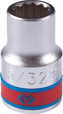 Головка двенадцатигранная с посадкой 1/2" KING TONY 433015S 15/32"