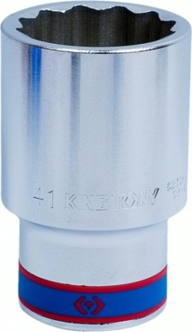 Головка двенадцатигранная с посадкой 3/4" KING TONY 12-гранная 3/4", 41 мм глубокая [623041M]