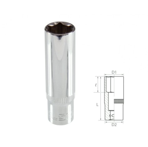 Головка шестигранная глубокая с посадкой 3/8" tolsen 13 мм TT16363 [TT16363]