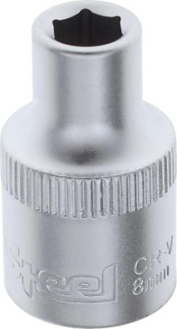 Головка шестигранная с посадкой 1/2" AV Steel AV-520008 8 мм