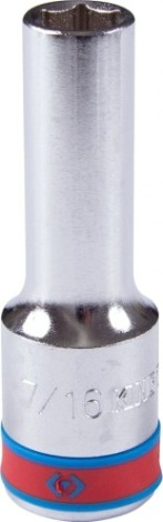 Головка шестигранная с посадкой 1/2" KING TONY 423514S 7/16" дюймовая, глубокая