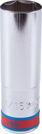 Головка шестигранная с посадкой 1/2" KING TONY 423522S 11/16" дюймовая, глубокая