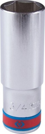 Головка шестигранная с посадкой 1/2" KING TONY 423524S 3/4" дюймовая, глубокая