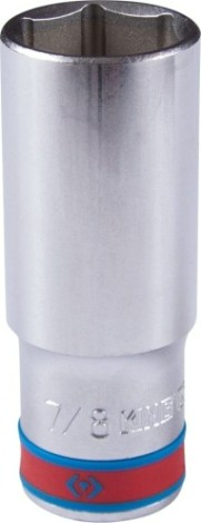 Головка шестигранная с посадкой 1/2" KING TONY 423528S 7/8" дюймовая, глубокая