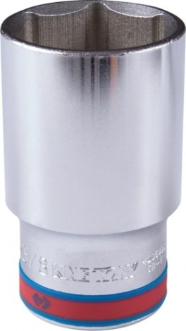 Головка шестигранная с посадкой 1/2" KING TONY 423544S 1-3/8" дюймовая, глубокая