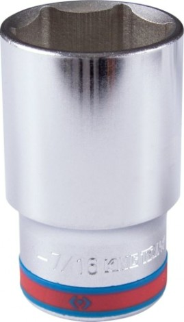 Головка шестигранная с посадкой 1/2" KING TONY 423546S 1-7/16" дюймовая, глубокая