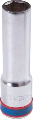 Головка шестигранная с посадкой 1/2" KING TONY 424514M 14 мм глубокая