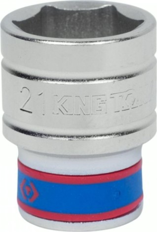 Головка шестигранная с посадкой 1/2" KING TONY 433521М 21 мм [433521M]