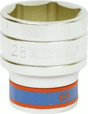 Головка шестигранная с посадкой 1/2" KING TONY 433528М 28 мм [433528M]