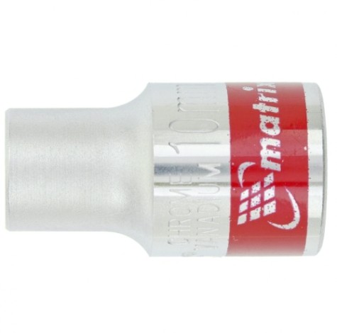 Головка шестигранная с посадкой 1/2" MATRIX 13110 10 мм, CrV Головка шестигранная с посадкой 1/2" MATRIX 13110 10 мм, CrV