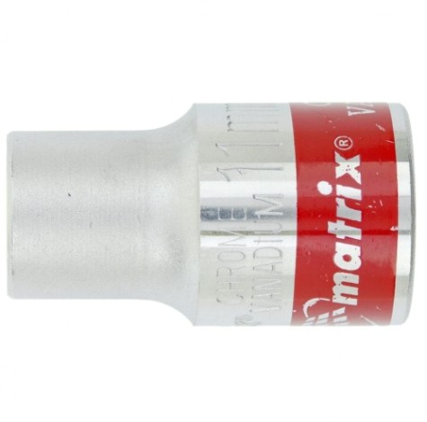 Головка шестигранная с посадкой 1/2" MATRIX 13111 11 мм, CrV Головка шестигранная с посадкой 1/2" MATRIX 13111 11 мм, CrV