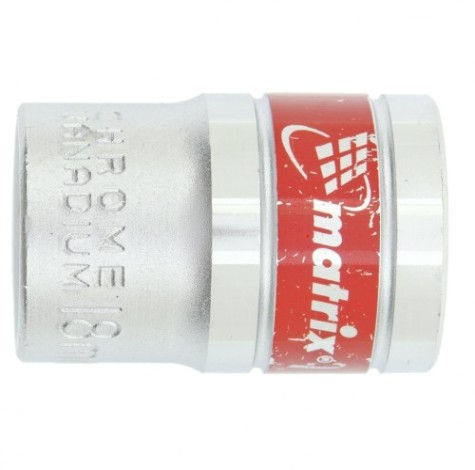 Головка шестигранная с посадкой 1/2" MATRIX 13118 18 мм, CrV Головка шестигранная с посадкой 1/2" MATRIX 13118 18 мм, CrV