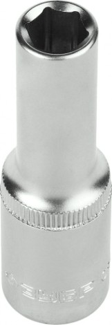 Головка шестигранная с посадкой 1/2" ЗУБР МАСТЕР FLANK 10 мм, торцовая cr-v, хром покрытие [27726-10]