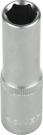 Головка шестигранная с посадкой 1/2" ЗУБР МАСТЕР FLANK 12 мм, торцовая cr-v, хром покрытие [27726-12]