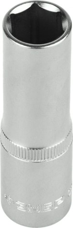 Головка шестигранная с посадкой 1/2" ЗУБР МАСТЕР FLANK 15 мм, торцовая cr-v, хром покрытие [27726-15]