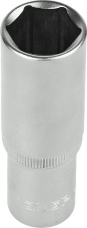Головка шестигранная с посадкой 1/2" ЗУБР МАСТЕР FLANK 19 мм, торцовая cr-v, хром покрытие [27726-19]
