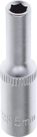 Головка шестигранная с посадкой 1/4" AV Steel AV-500205 5,0 мм глубокая