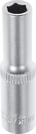 Головка шестигранная с посадкой 1/4" AV Steel AV-500206 6,0 мм глубокая