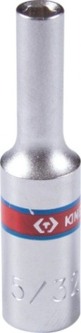 Головка шестигранная с посадкой 1/4" KING TONY 6-гранная 1/4", 5/32", дюймовая глубокая [223505S]