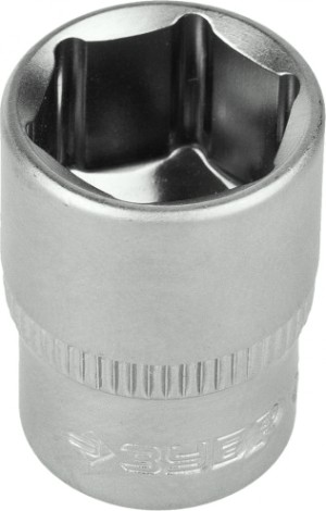 Головка шестигранная с посадкой 1/4" ЗУБР МАСТЕР FLANK 13 мм, торцовая, cr-v [27715-13]