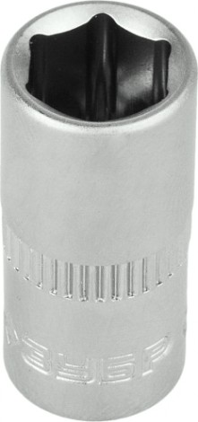 Головка шестигранная с посадкой 1/4" ЗУБР МАСТЕР FLANK 8 мм, торцовая, cr-v [27715-08]