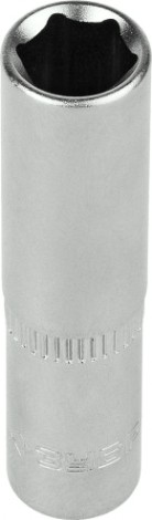 Головка шестигранная с посадкой 1/4" ЗУБР МАСТЕР FLANK 8 мм, удлиненная торцовая, cr-v [27717-08]