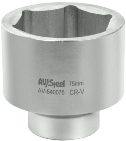 Головка шестигранная с посадкой 1" AV Steel AV-540075 75 мм