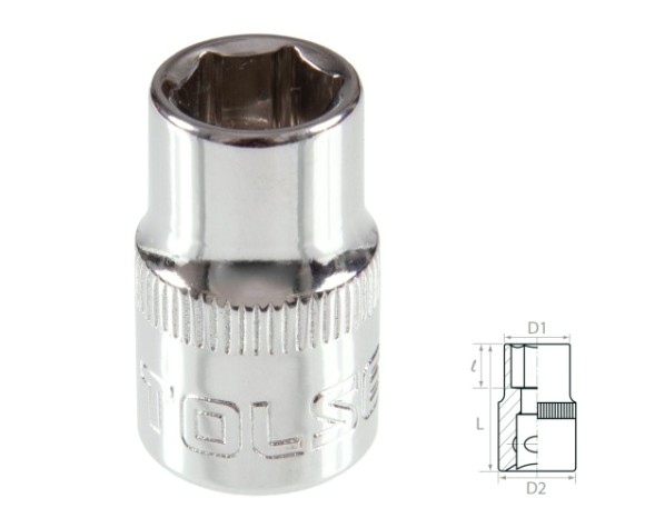 Головка шестигранная с посадкой 3/8" tolsen 10 мм TT16310 [TT16310]