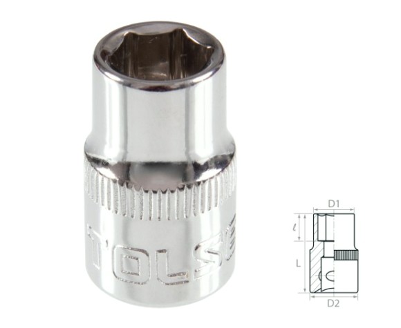 Головка шестигранная с посадкой 3/8" tolsen 11 мм TT16311 [TT16311]