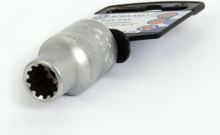 Головка SPLINE Кобальт 643-545 торцевая универсальная 1/2", 10 мм, cr-v