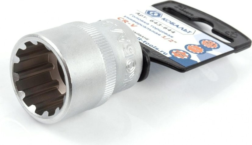 Головка SPLINE Кобальт 643-644 торцевая универсальная 1/2", 21 мм, cr-v