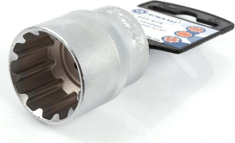 Головка SPLINE Кобальт 643-675 торцевая универсальная 1/2", 27 мм, cr-v