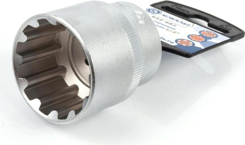 Головка SPLINE Кобальт 643-682 торцевая универсальная 1/2", 30 мм, cr-v