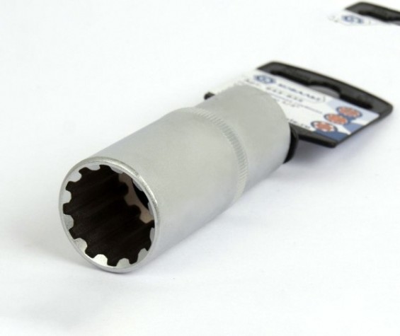 Головка SPLINE Кобальт 643-835 торцевая глубокая универсальная 1/2", 22 мм, cr-v