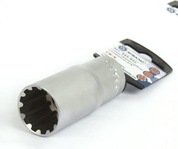 Головка SPLINE Кобальт 643-842 торцевая глубокая универсальная 1/2", 24 мм, cr-v