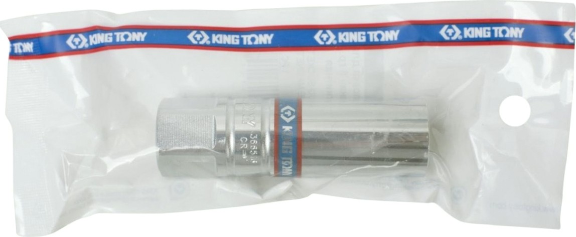 Головка свечная KING TONY 6-гранная 3/8", 16 мм, магнитный фиксатор [366516]